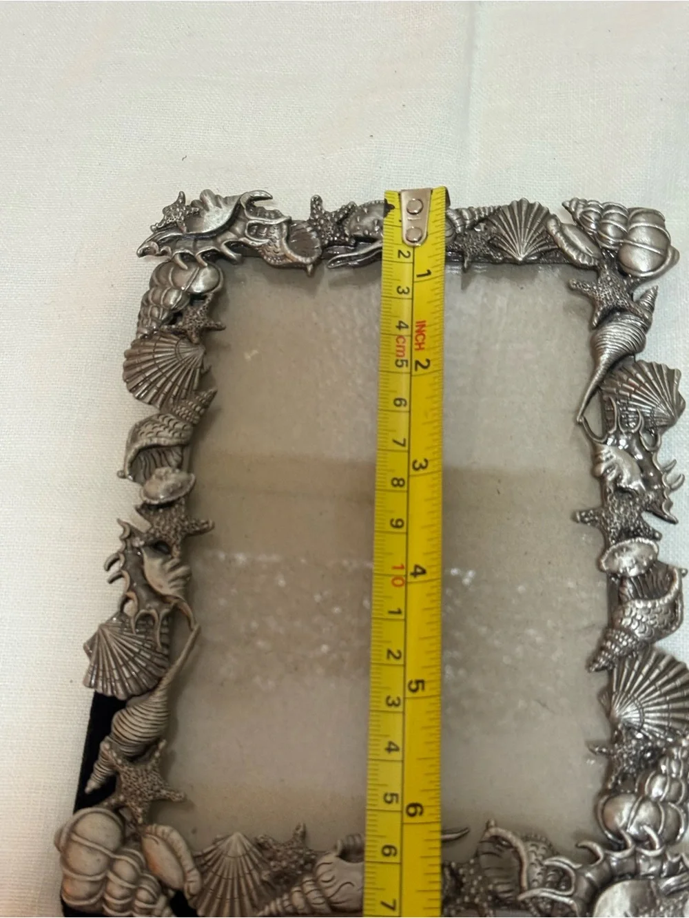 Seashell Accent Picture Frame in Metallic Silver
